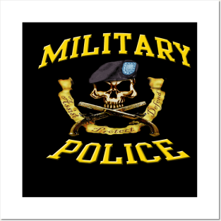 Military Police Skull Posters and Art